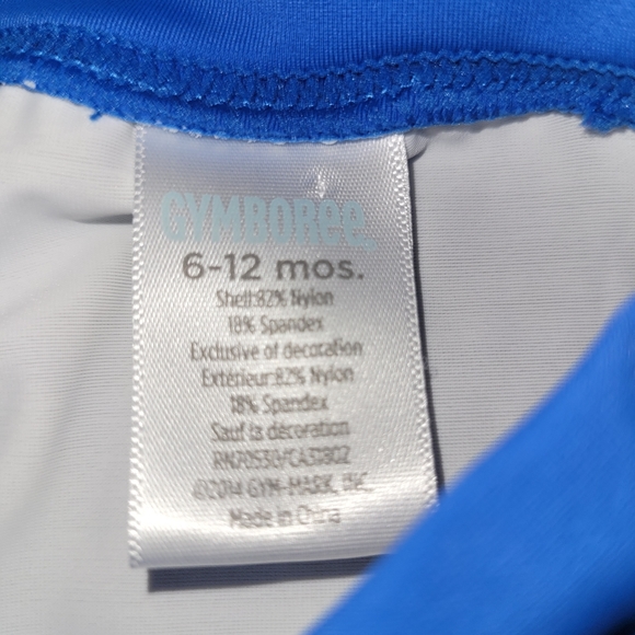 🌊 Vintage Gymboree Hippos and Blues Rash Guard Swim Top Baby Boy 6-12 Months 🦛 - Picture 4 of 4